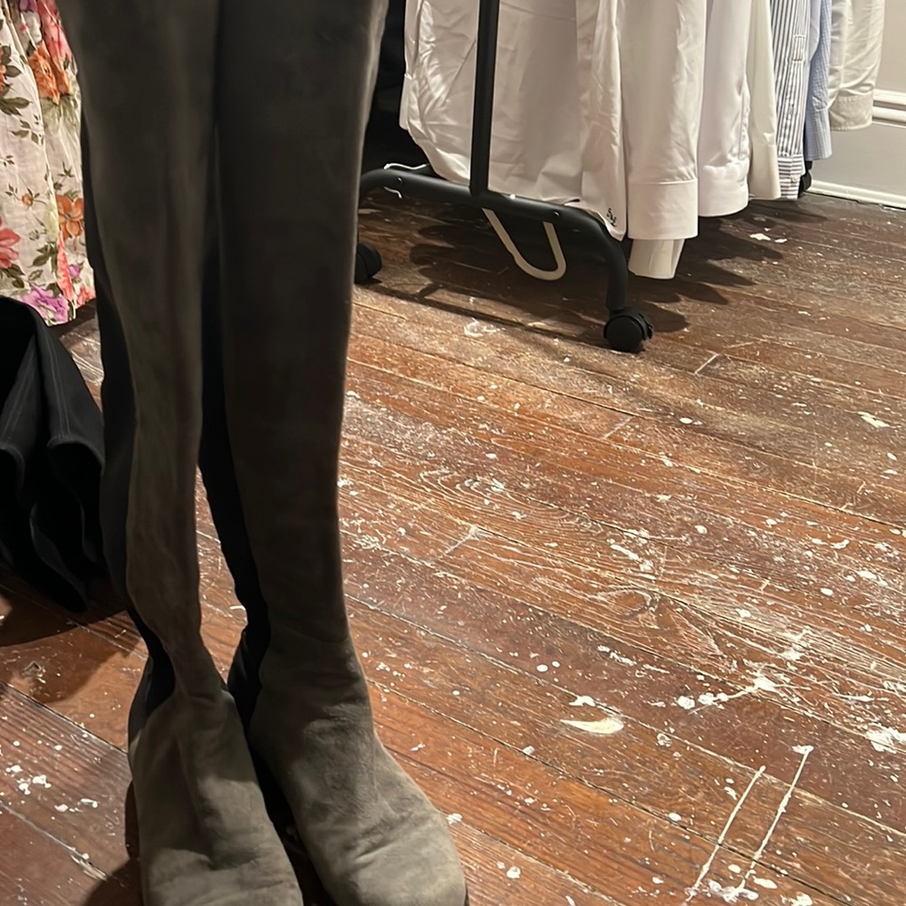 Size 7 1/2 grey suede over the knee boot